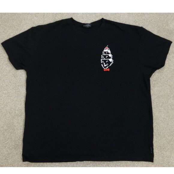 Ice Cream Black T-Shirt Triple Head Graphic - Picture 2 of 9